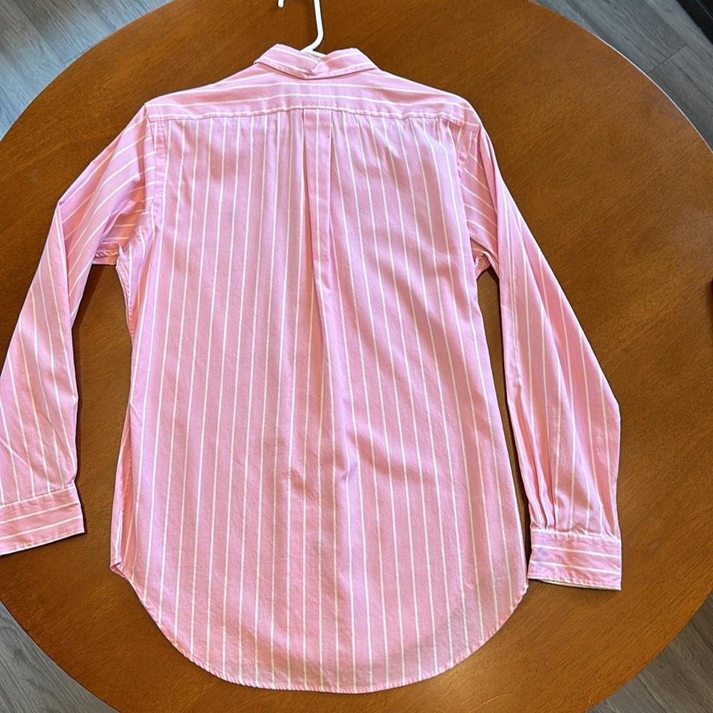Men’s Ralph Lauren 15 32/33 dress shirt, pink with white pin stripes - Picture 2 of 5